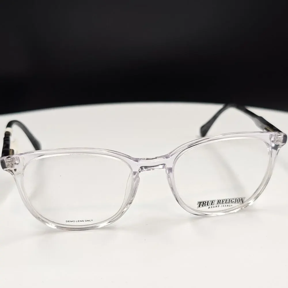 True Religion T033 CLR Clear Full Rim Plastic Eyeglass Frames 52-19-140